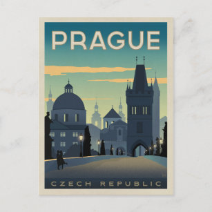 Cartão Postal De Anúncio Reserve a Data   Praga, República Checa