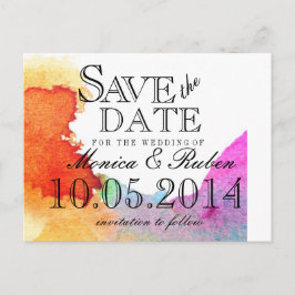 Cartão Postal De Anúncio Respingo da aguarela