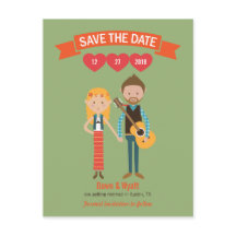 Retrato de Casal de Desenho Animado Ilustrado Casa