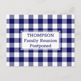 Cartão Postal De Anúncio Reunião da Família Adiada para Verificação de Buff