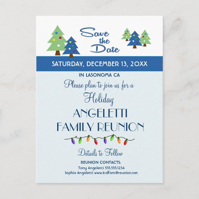 Cartão Postal De Anúncio Reunião da família de feriados, festa, evento Salv (Frente)