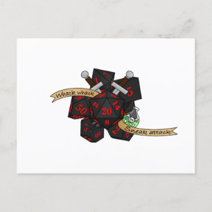 Cartão Postal De Anúncio Rogue Dice Design