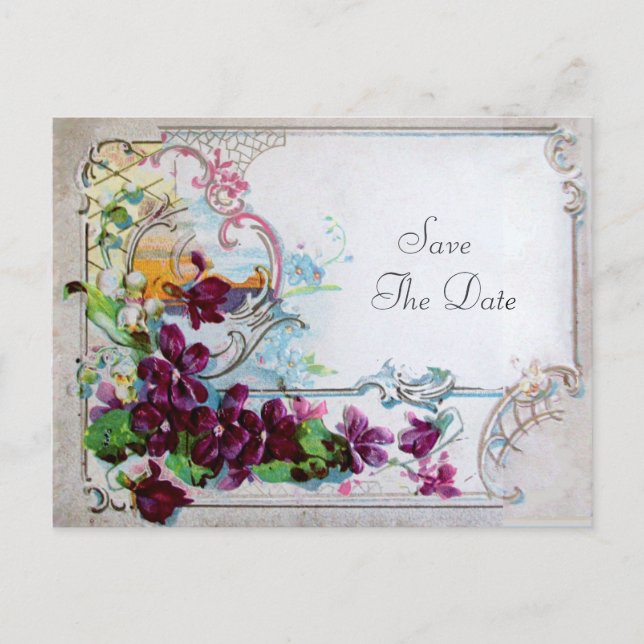 CARTÃO POSTAL DE ANÚNCIO ROMANTICA 4 SALVAR A DATA (Frente)