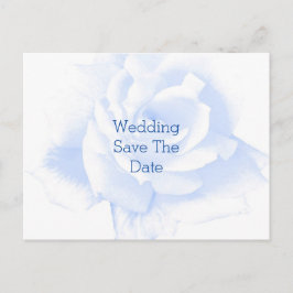 Cartão Postal De Anúncio Rosa Desenho Azul Casamento Salvar A Data