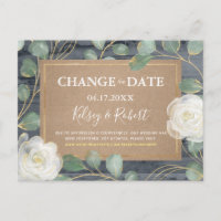Rosa Greenery Wood Rustic Wedding Alterar a Data