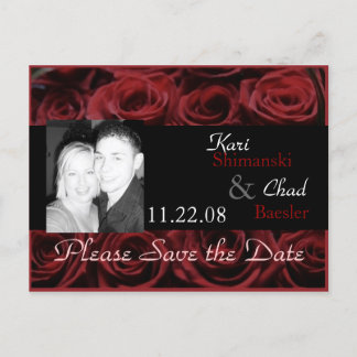 Cartão Postal De Anúncio Rosa vermelha