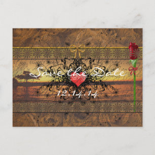 Cartão Postal De Anúncio Rosas Antigas Sépia sob as Ondas Calmantes