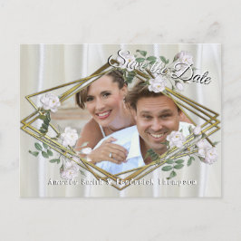 Cartão Postal De Anúncio Rosas de Aquarela Branca pintados na Seda de Champ