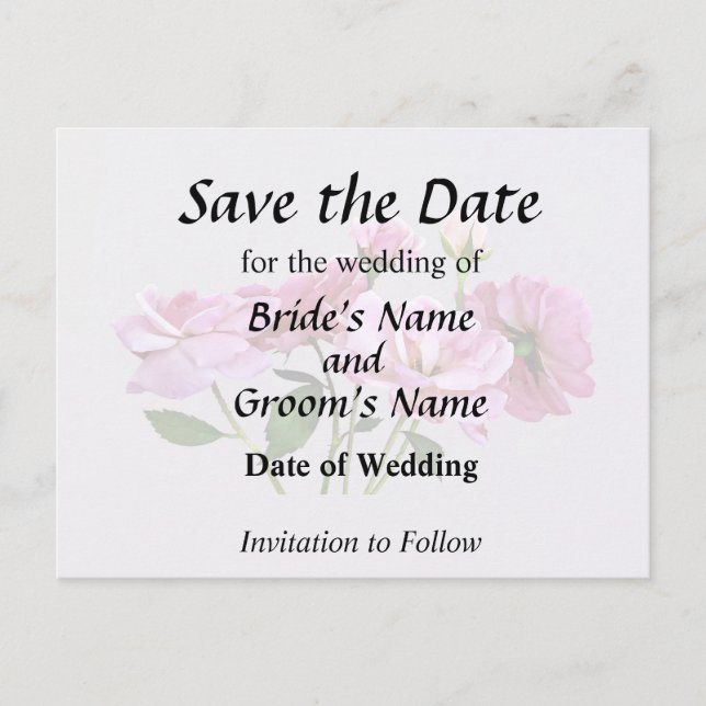 Cartão Postal De Anúncio Rosas de Miniatura Rosa Suprimentos de Casamento (Frente)