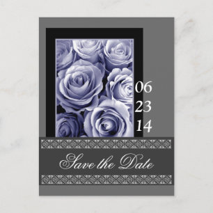 Cartão Postal De Anúncio ROSAS PERIWINKLE & Lace Salve a placa de Posto de 