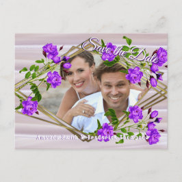 Cartão Postal De Anúncio Rosas violeta-rosa em seda rosa-rosa