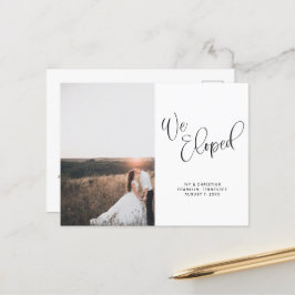 Cartão Postal De Anúncio Roteiro de Casamento Fugitivo Foto