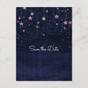 Cartão Postal De Anúncio Roxo & Dourado Estelar Caprichoso Celestial