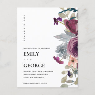 Cartão Postal De Anúncio ROXO LILÁS SUAVE FLORAL DE Aquarela SALVE O DIA