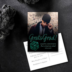 Cartão Postal De Anúncio RPG Dice   Graduação do Leitor Roleplayer PnP Tabl