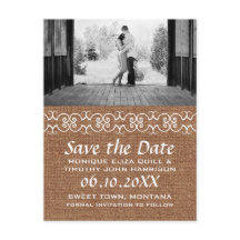 Rustic Calliographic Faux Burlap Salva a Data