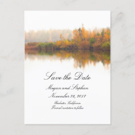 Cartão Postal De Anúncio Rustic Fall Salvar Data