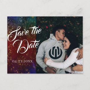 Cartão Postal De Anúncio Sabores Vibrantes Data de Casamento da Fotografi