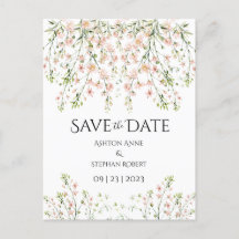 Salva-Casamento Floral Elegante, Blush, Rosa