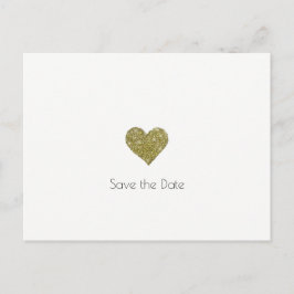 Cartão Postal De Anúncio salvamento do casamento + minimalista de coração f