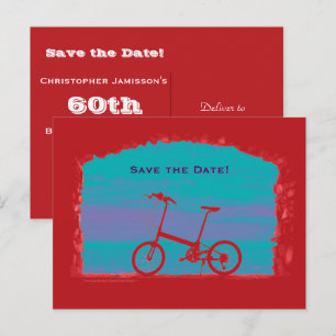 Cartão Postal De Anúncio Salvar a Bicicleta de Cartão-postal de Festa de a
