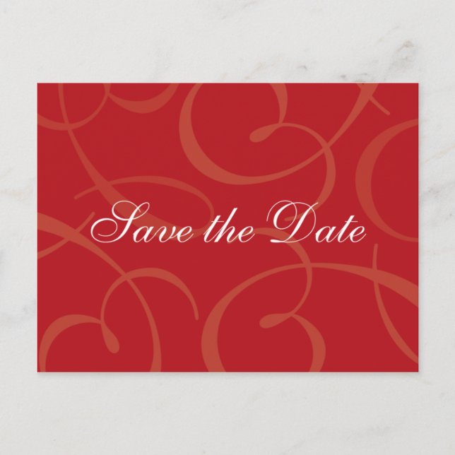 Cartão Postal De Anúncio Salvar a data (Frente)