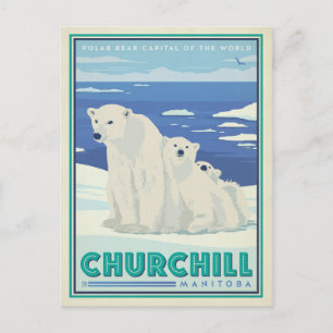 Cartão Postal De Anúncio Salvar a data Churchill, Manitoba