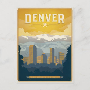 Cartão Postal De Anúncio Salvar a data   Denver, CO