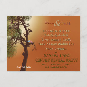 Cartão Postal De Anúncio Salvar a Data do Festa de Revenda do Gênero