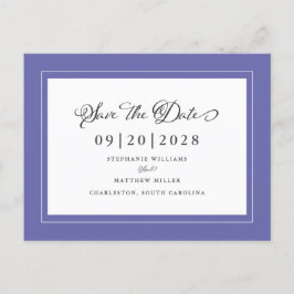 Cartão Postal De Anúncio Salvar a Data Elegante Casamento Moderno