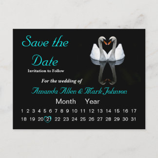 Cartão Postal De Anúncio Salvar a data, lançamento de casamento