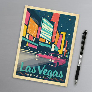 Cartão Postal De Anúncio Salvar a data Las Vegas, NV