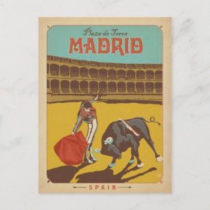 Cartão Postal De Anúncio Salvar a data Madrid, Espanha