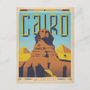 Cartão Postal De Anúncio Salvar a data   o Cairo, Egipto