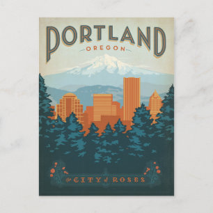 Cartão Postal De Anúncio Salvar a data   Portland, OR
