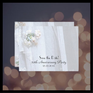 Cartão Postal De Anúncio Salvar a Parte 50 do Aniversário da Data