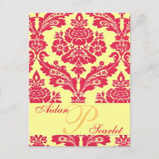 Cartão Postal De Anúncio SALVAR A PLACA POSTE DE CASAMENTO DE DATA 2 - Pers