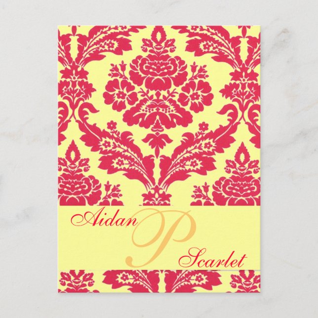 Cartão Postal De Anúncio SALVAR A PLACA POSTE DE CASAMENTO DE DATA 2 - Pers (Frente)