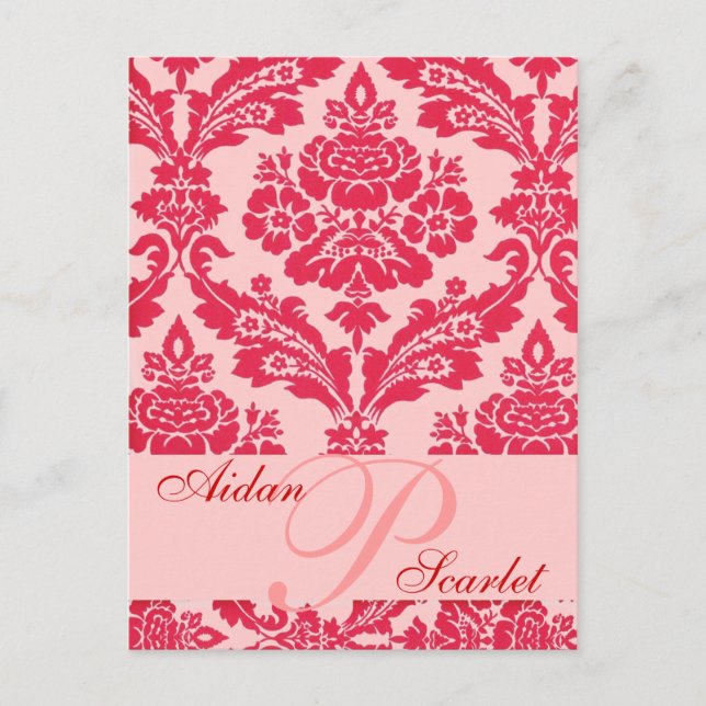 Cartão Postal De Anúncio SALVAR A PLACA POSTE DE CASAMENTO DE DATA 3 - Pers (Frente)