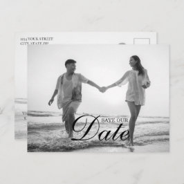 Cartão Postal De Anúncio Salvar Data de Foto com Sobreposição de Roteiro Mo