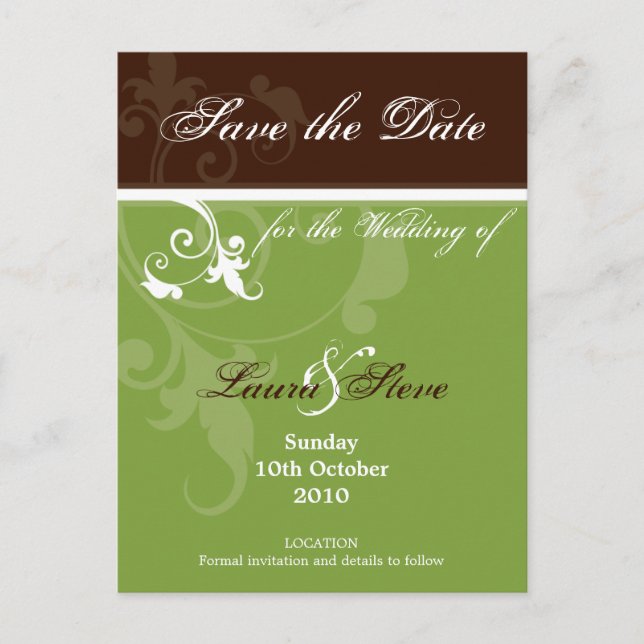 Cartão Postal De Anúncio SALVAR DATA: Véspera 3 (Frente)