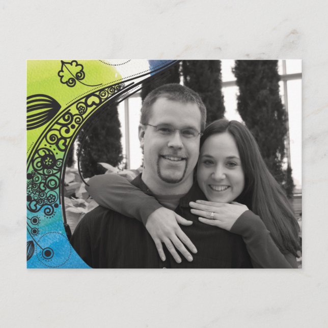 Cartão Postal De Anúncio Salvar o Cartão-postal de data (Frente)