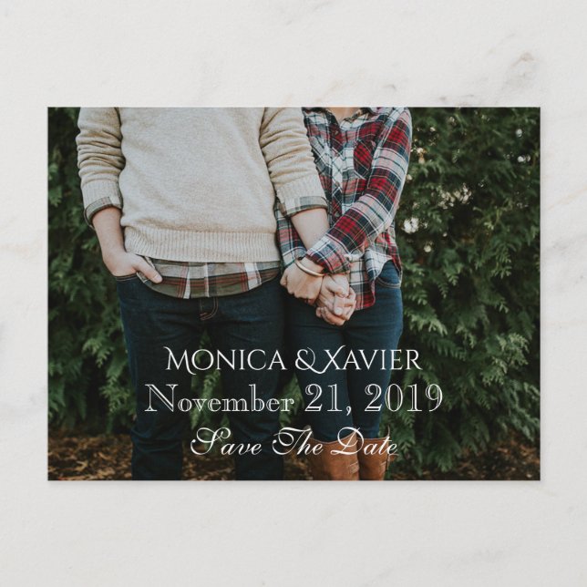 Cartão Postal De Anúncio Salvar o Cartão-postal de data (Frente)