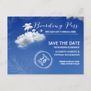 Cartão Postal De Anúncio Salvar os tíquetes de passagem de embarque de data