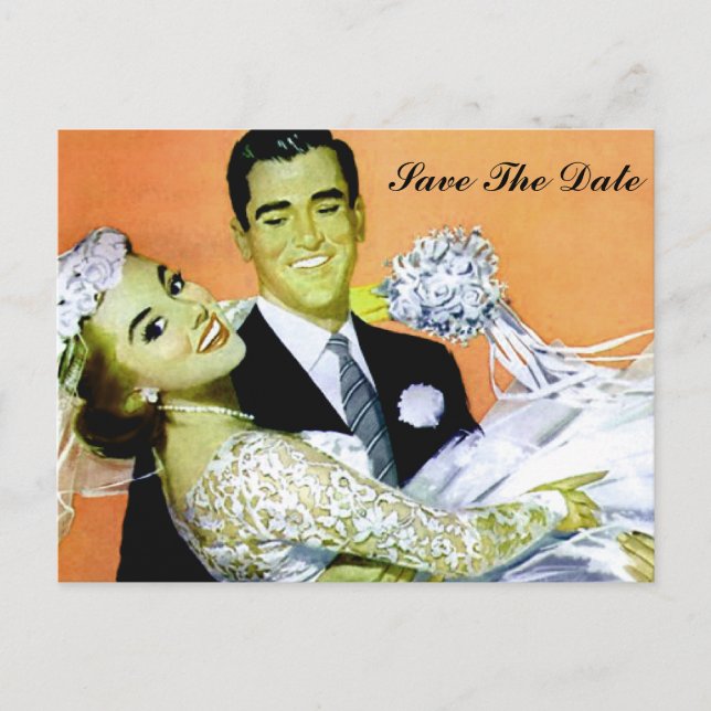 Cartão Postal De Anúncio salve a data (Frente)