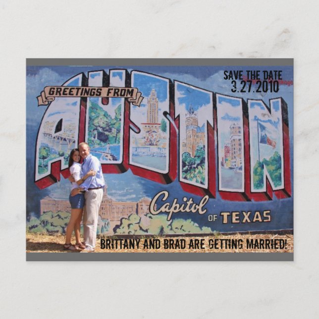 Cartão Postal De Anúncio Salve a Data (Frente)