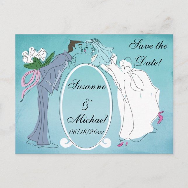 Cartão Postal De Anúncio Salve a Data! (Frente)