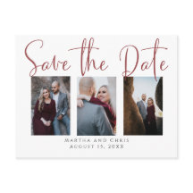 Salve a Data 3 Foto Rose Dourado Moderno Script