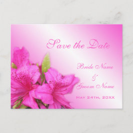 Cartão Postal De Anúncio Salve a Data, arte fotográfica floral rosa