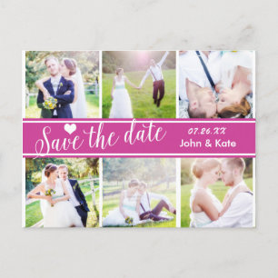 Cartão Postal De Anúncio SALVE A DATA Casamento Berry 6 Postcard FOTO